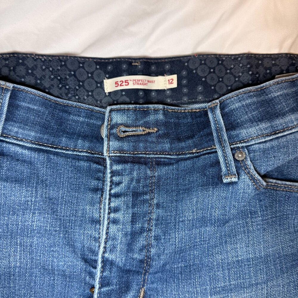 Levi’s 525 Perfect Waist Straight – Dark wash– Size 12 - Picture 2 of 4